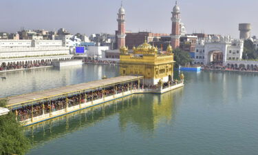Devotees attend prayers at the Golden Temple in Amritsar