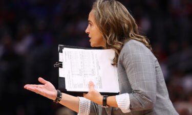 Becky Hammon has been an assistant coach with the NBA's San Antonio Spurs since 2014. She was hired by the WNBA's Las Vegas Aces to replace Bill Laimbeer as the team's head coach starting in the 2022 season.