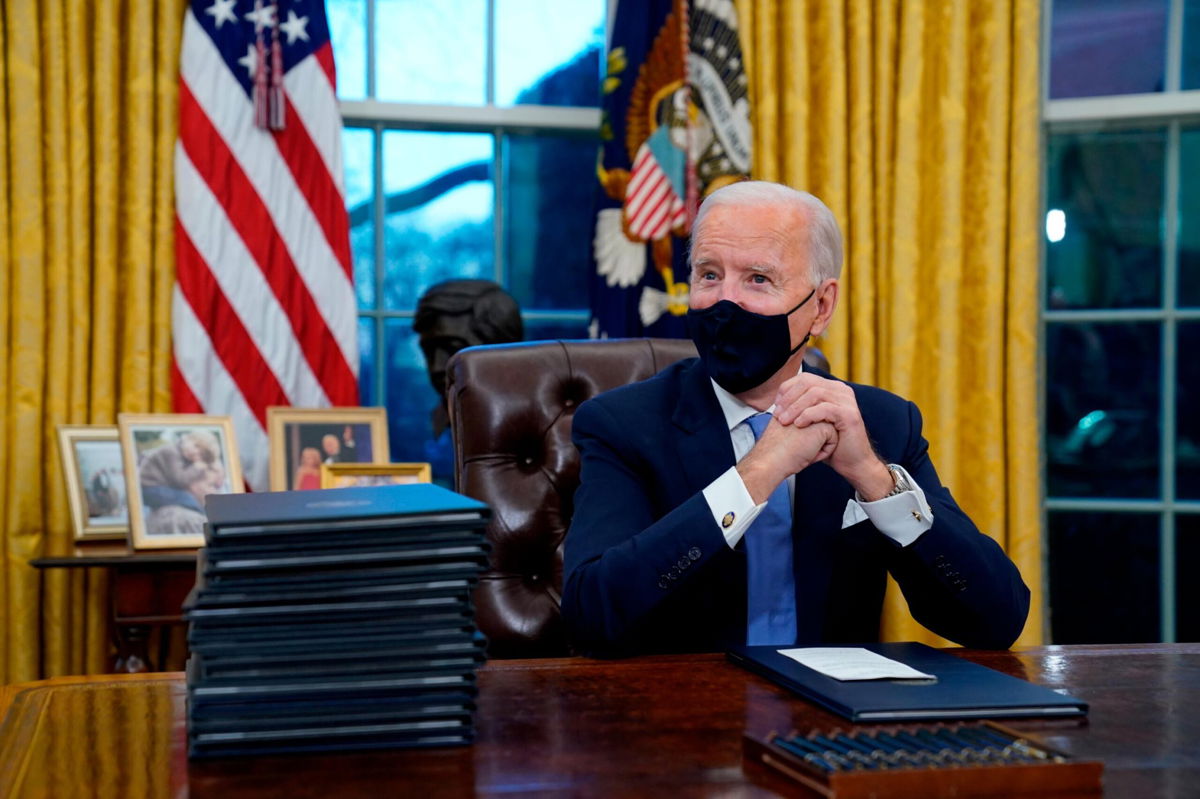 <i>Evan Vucci/AP</i><br/>President Joe Biden on January 4 will make brief remarks addressing the rapid spread of the Omicron variant of the coronavirus in the US and the steps his administration is taking to address it