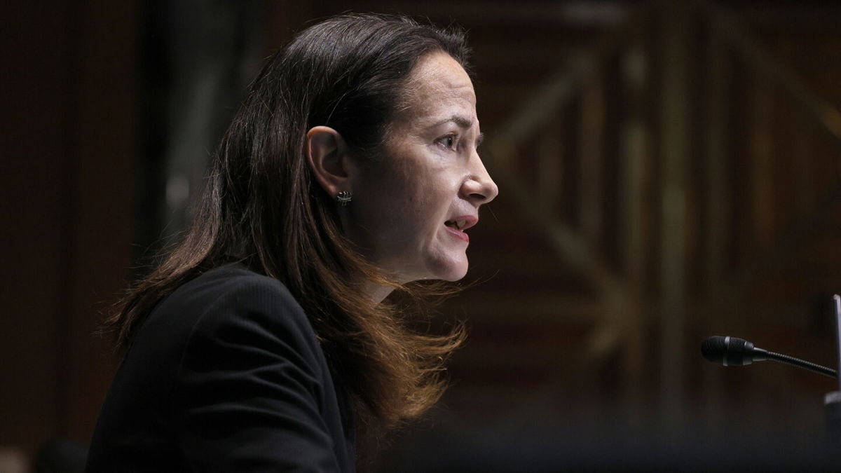<i>Joe Raedle/Getty Images</i><br/>Avril Haines speaks during her confirmation hearing before the Senate Intelligence Committee to be President-elect Joe Biden’s national intelligence director on January 19