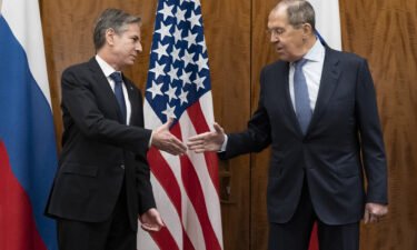 US Secretary of State Antony Blinken (left) warns any Russian 'invasion' of Ukraine would be met with a 'severe and a united response' following Lavrov meeting.