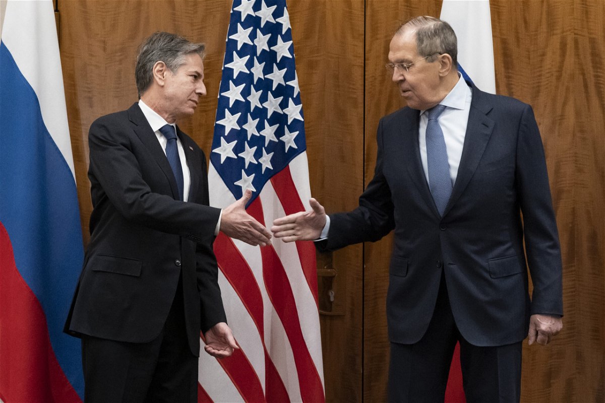 <i>Alex Brandon/AP</i><br/>US Secretary of State Antony Blinken (left) warns any Russian 'invasion' of Ukraine would be met with a 'severe and a united response' following Lavrov meeting.