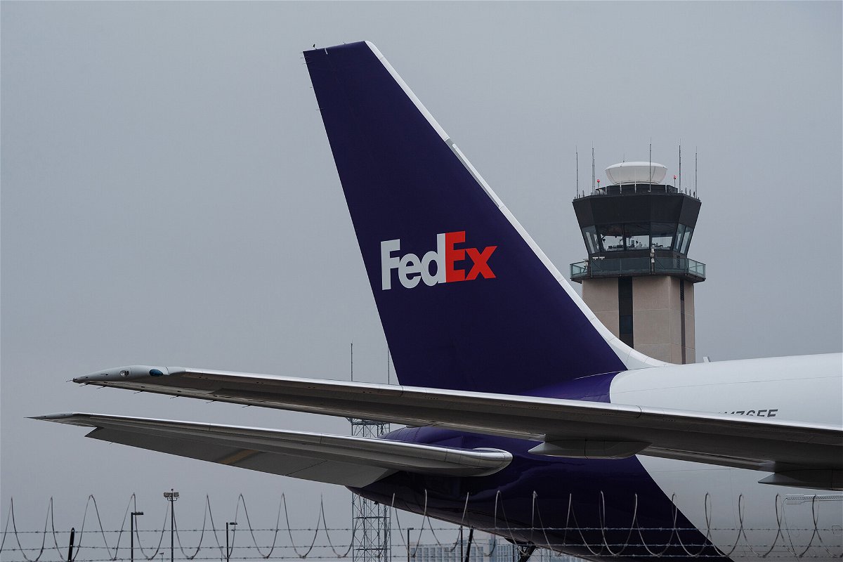 <i>Bing Guan/Bloomberg/Getty Images</i><br/>FedEx asks FAA permission to add anti-missile system to some cargo planes. Pictured is a FedEx cargo plane sitting parked at San Diego International Airport  on April 27