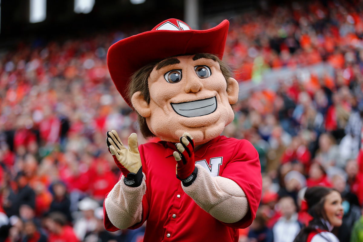 <i>Michael Hickey/Getty Images</i><br/>The University of Nebraska has changed its mascot's hand gesture associated with white supremacy. Nebraska Cornhuskers mascot Herbie Husker is seen here at a game in 2015.