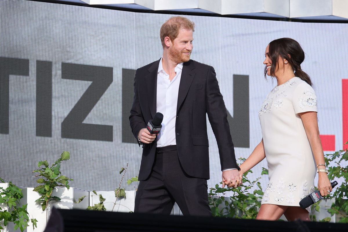 <i>Theo Wargo/Getty Images</i><br/>Prince Harry and Meghan Markle have expressed 'concerns' to Spotify over Covid-19 misinformation. The couple launched a partnership with Spotify in 2020.