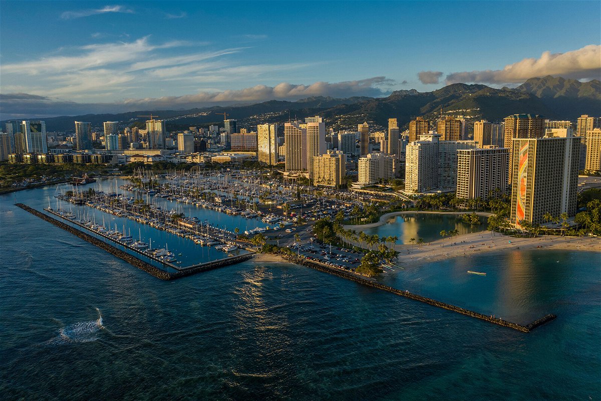 <i>Alamy Stock</i><br/>Hawaii will likely soon require visitors to have a Covid booster shot if they want to travel to the islands. Ala Wai Harbor is shown here at dusk in  Oahu
