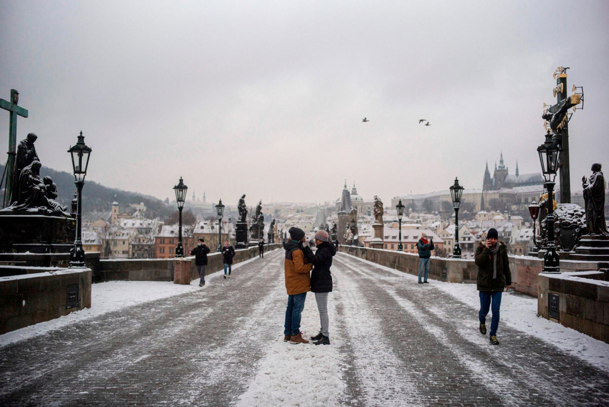 <i>Michal Cizek/AFP via Getty Images</i><br/>Travelers who have received booster shots can bypass testing to get into the Czech Republic