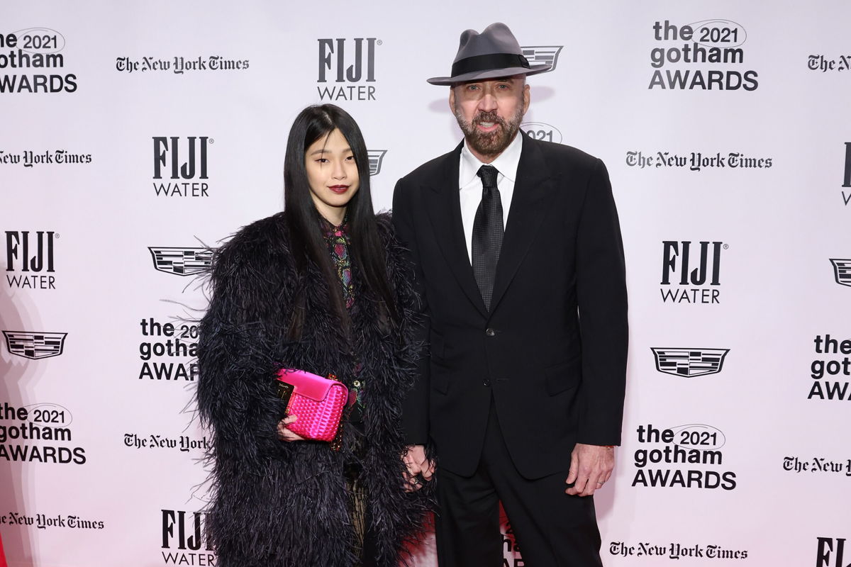 <i>Taylor Hill/FilmMagic/Getty Images</i><br/>Riko Shibata and Nicolas Cage