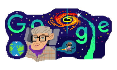 Google Doodle in honor of Stephen Hawking's 80th birthday.