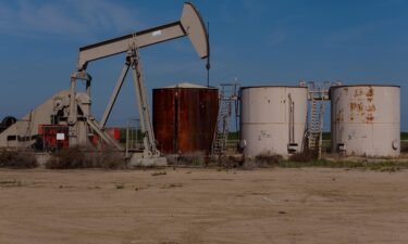 The Biden administration is offering funding for states to clean up methane emissions from abandoned oil and gas wells. Pictured is an orphan oil well outside of Bakersfield