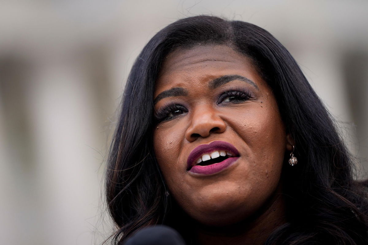<i>Drew Angerer/Getty Images</i><br/>The car of Democratic Rep. Cori Bush of Missouri was struck by gunfire early Saturday morning in the St. Louis area