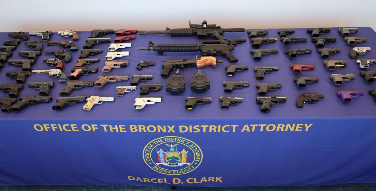 <i>Office of the Bronx District Attorney</i><br/>A Bronx man is facing more than 300 counts of gun-related charges after allegedly selling more than 70 weapons and high-capacity magazines to an undercover New York Police Department officer