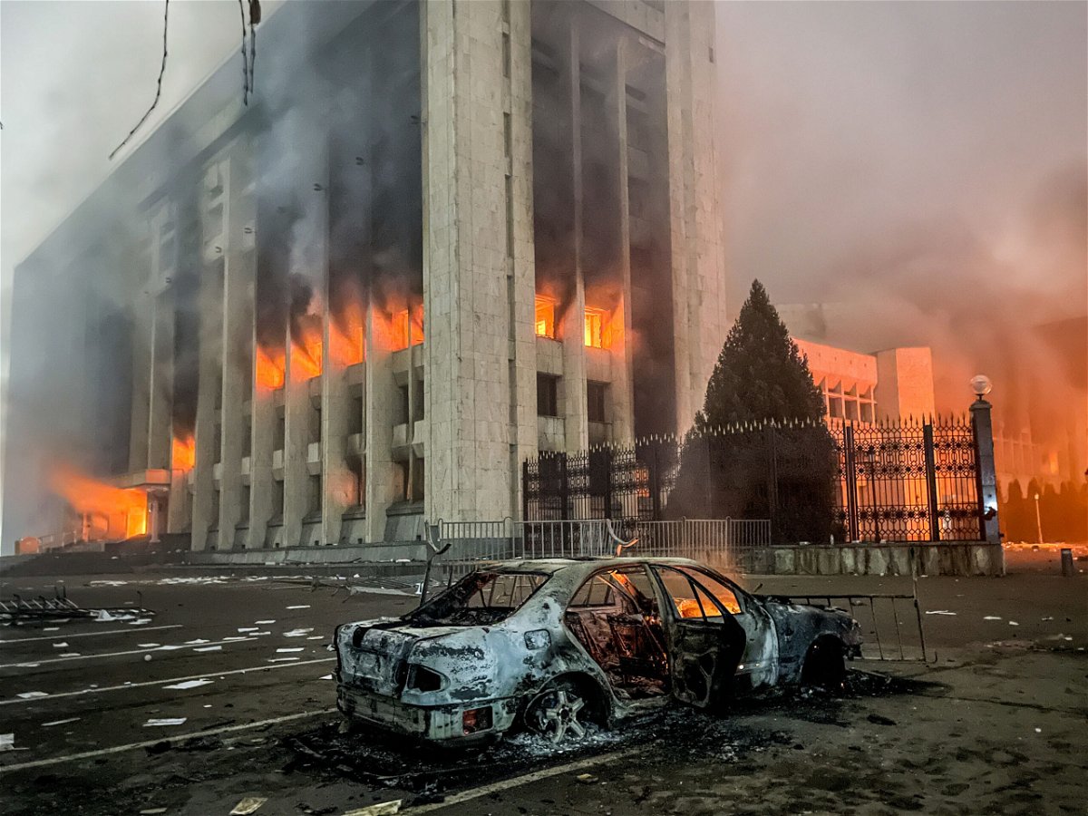 <i>Valery Sharifulin/TASS/Getty Images</i><br/>Violent protests in Kazakhstan in recent days have seen the government resign and the declaration of a state of emergency as troops from a Russian-led military alliance head to the Central Asian country to help quell the unrest.