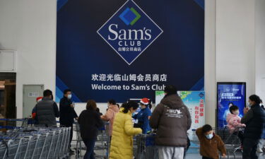 Customers shop at Sam's Club store on December 25 in Nanjing