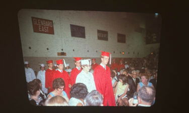 Photos from Sue's 1968 high school graduation were included in the bunch found.