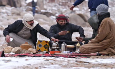 Several recent snow and hailstorms in the region have transformed landscapes in and around Saudi Arabia