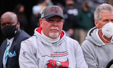 Tampa Bay Buccaneers head coach Bruce Arians prior to the game against the New York Jets.