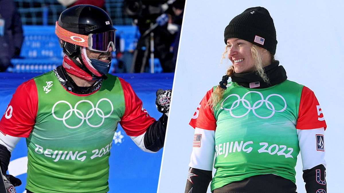 Nick Baumgartner and Lindsey Jacobellis at the 2022 Winter Olympics