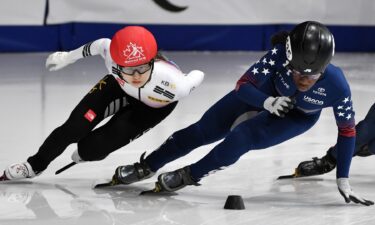 Choi MinJeong and Maame Biney skate