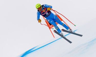 Italy's Christof Innerhofer competes during the FIS Alpine Ski World Cup Men's Downhill.
