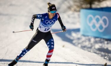 Jessie Diggins of USA in action competes during the cross country 1