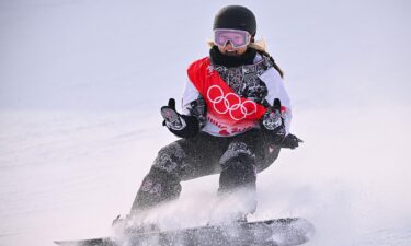 Chloe Kim competes at the 2022 Winter Olympics