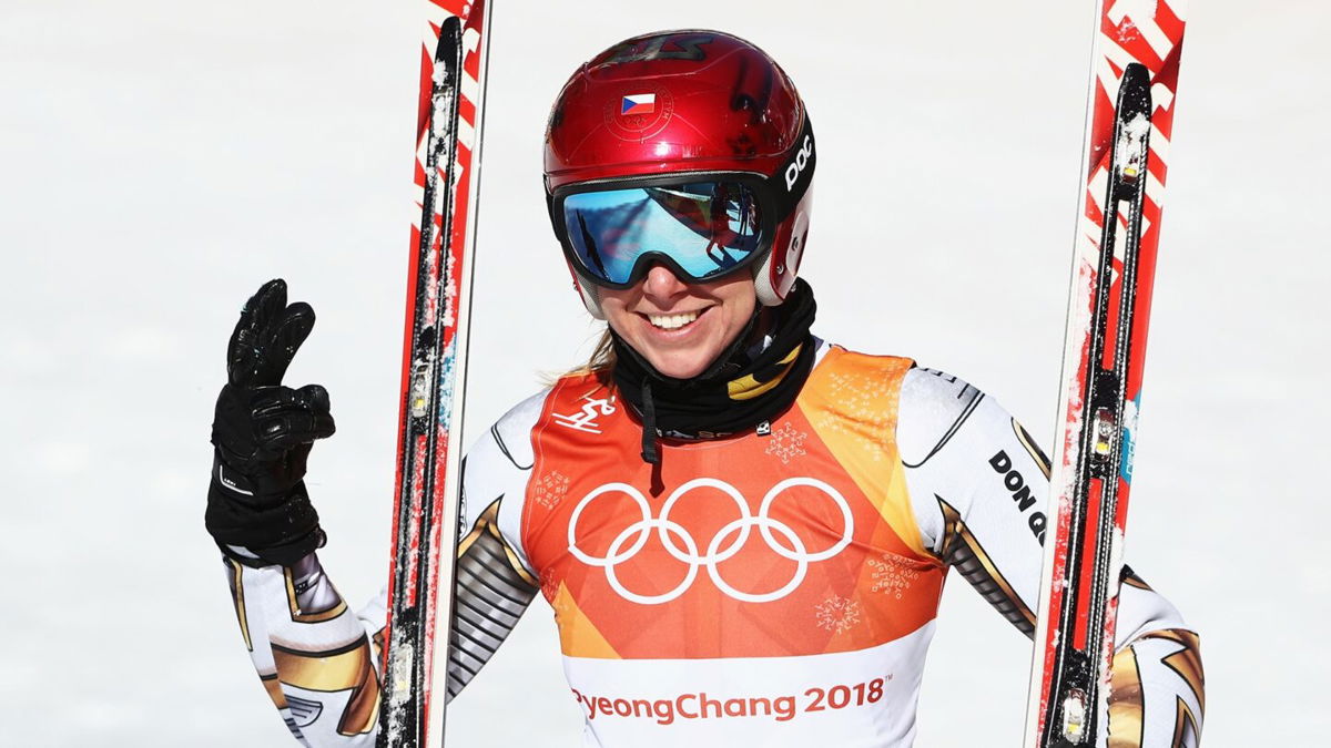 Relive Ester Ledecka's historic 2018 Olympic super-G title