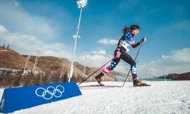 Rosie Brennan of Team USA competes at The National Cross-Country Skiing Centre