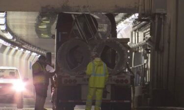 Another truck got stuck in the Bankhead Tunnel Wednesday morning