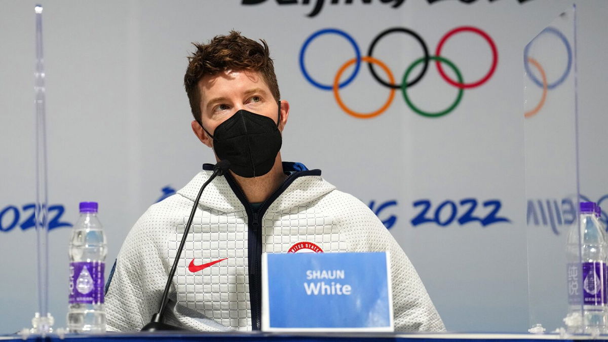 Shaun White at a 2022 Winter Olympics press conference