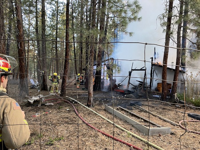 Fire destroyed group of sheds near Black Butte Ranch Sunday morning