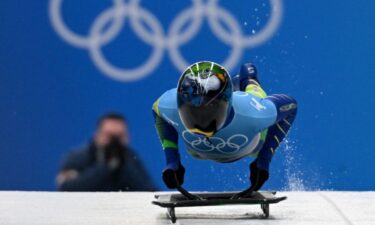 Nicole Rocha Silveira in action during women's skeleton heat 1