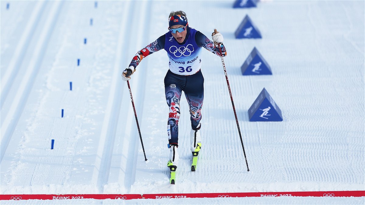 Therese Johaug of Team Norway competes during the Women's Cross-Country 10km Classic