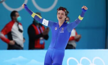 Speed skater Nils van der Poel