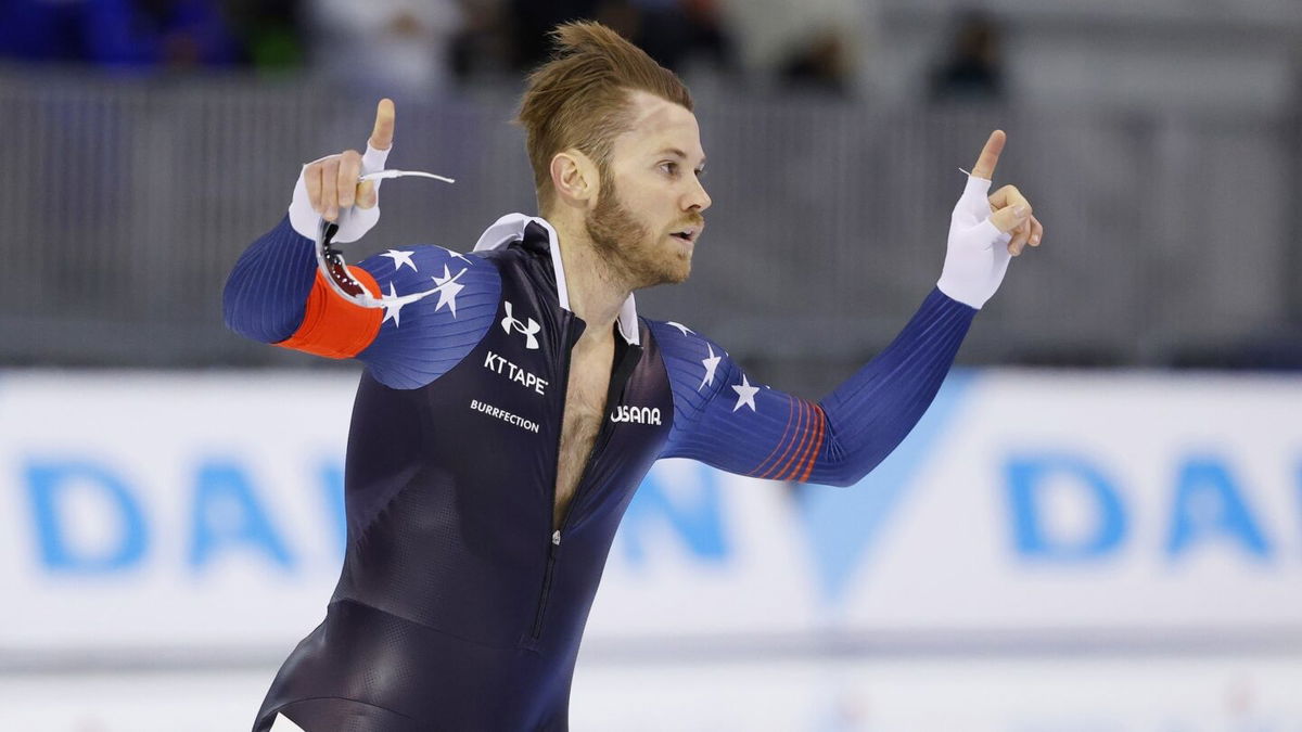 Speed skater Joey Mantia