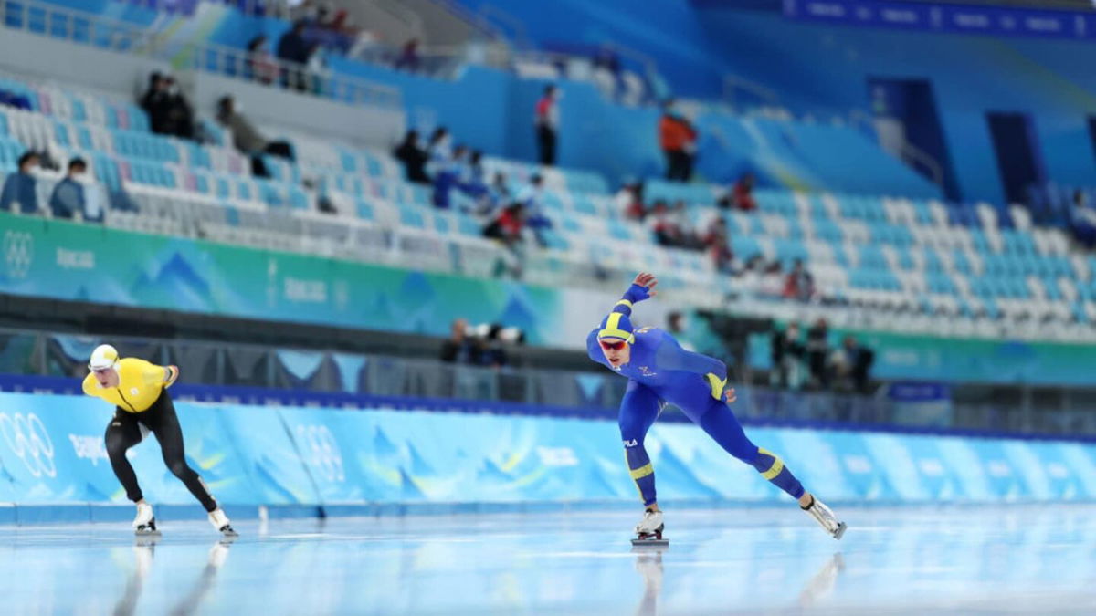 Speed skater Nils van der Poel