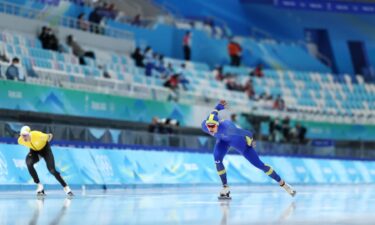 Speed skater Nils van der Poel