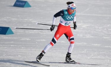 Heidi Weng competes at the 2018 Winter Olympics