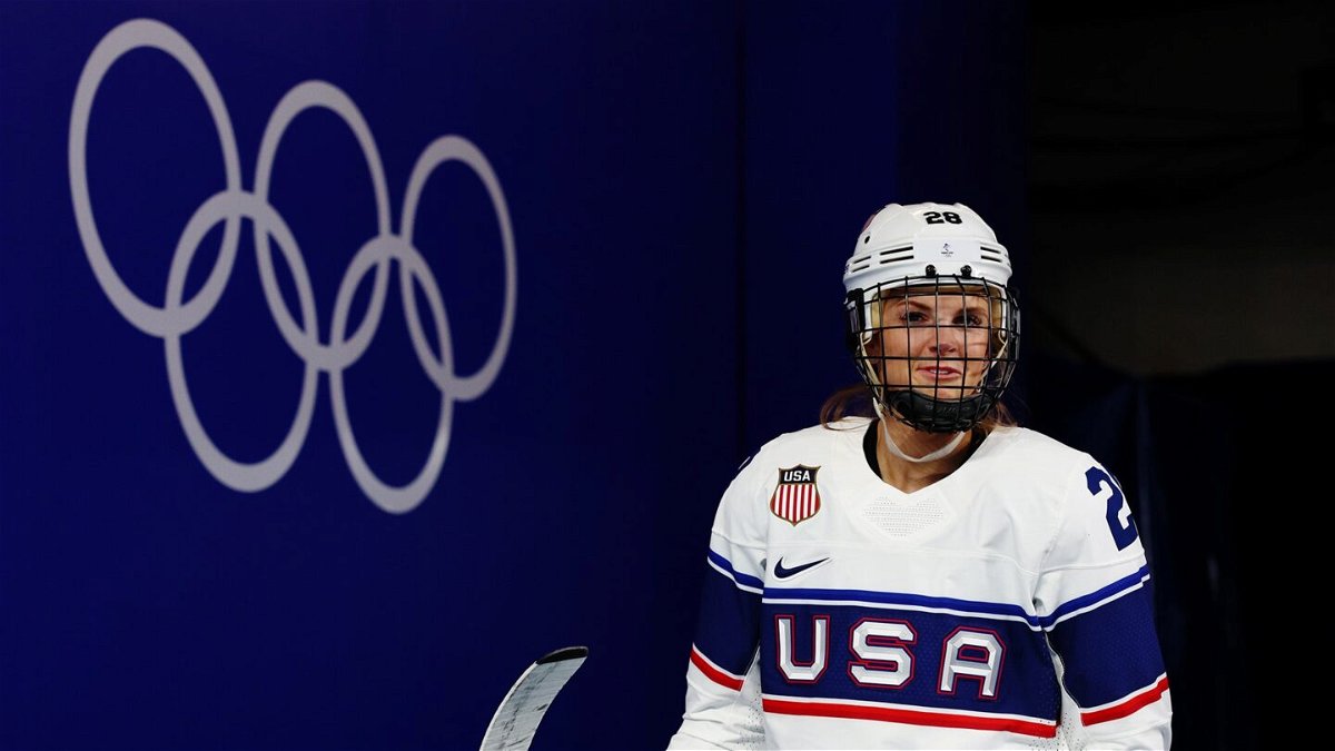Amanda Kessel at the 2022 Winter Olympics.