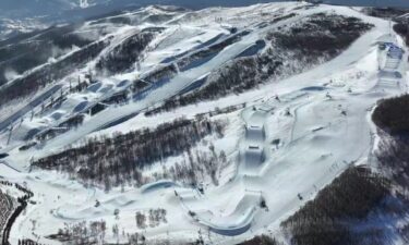 Snowboard and ski cross course at Genting Snow Park