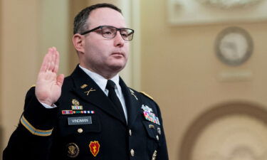 Retired Army Lt. Col. Alexander Vindman suesTrump's allies. Vindman is here sworn in before testifying on the impeachment inquiry into former President Donald Trump on November 19