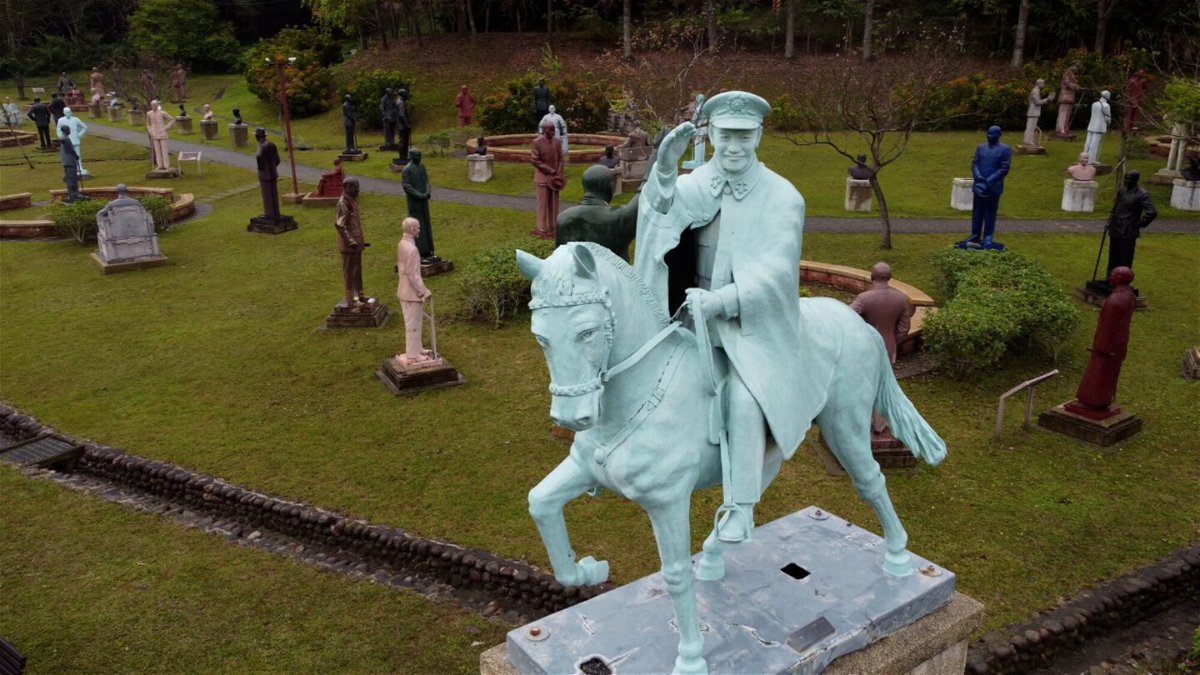 <i>John Mees/CNN</i><br/>Hundreds of unwanted statues of former president Chiang Kai-shek were moved to a park in Taoyuan city