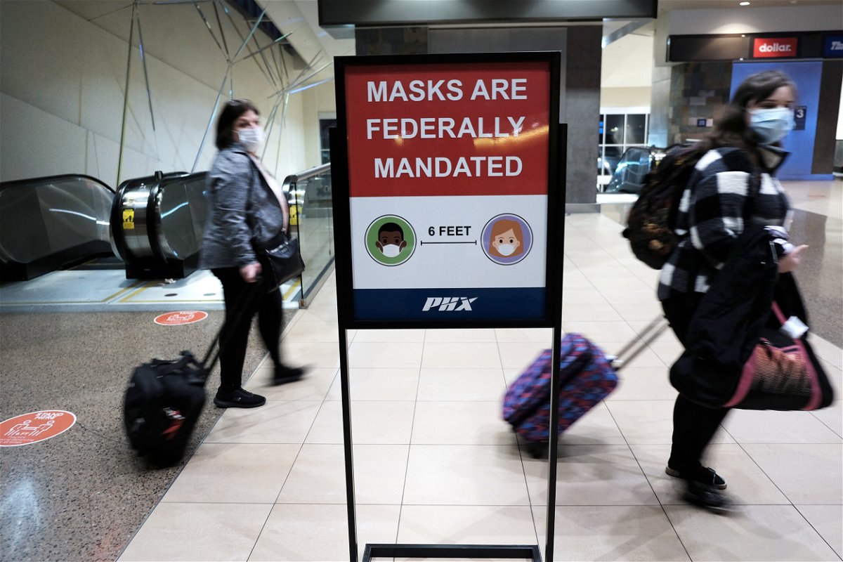 <i>Spencer Platt/Getty Images</i><br/>The state of Texas filed a lawsuit Wednesday seeking to overturn President Joe Biden's mask mandate for public transport.