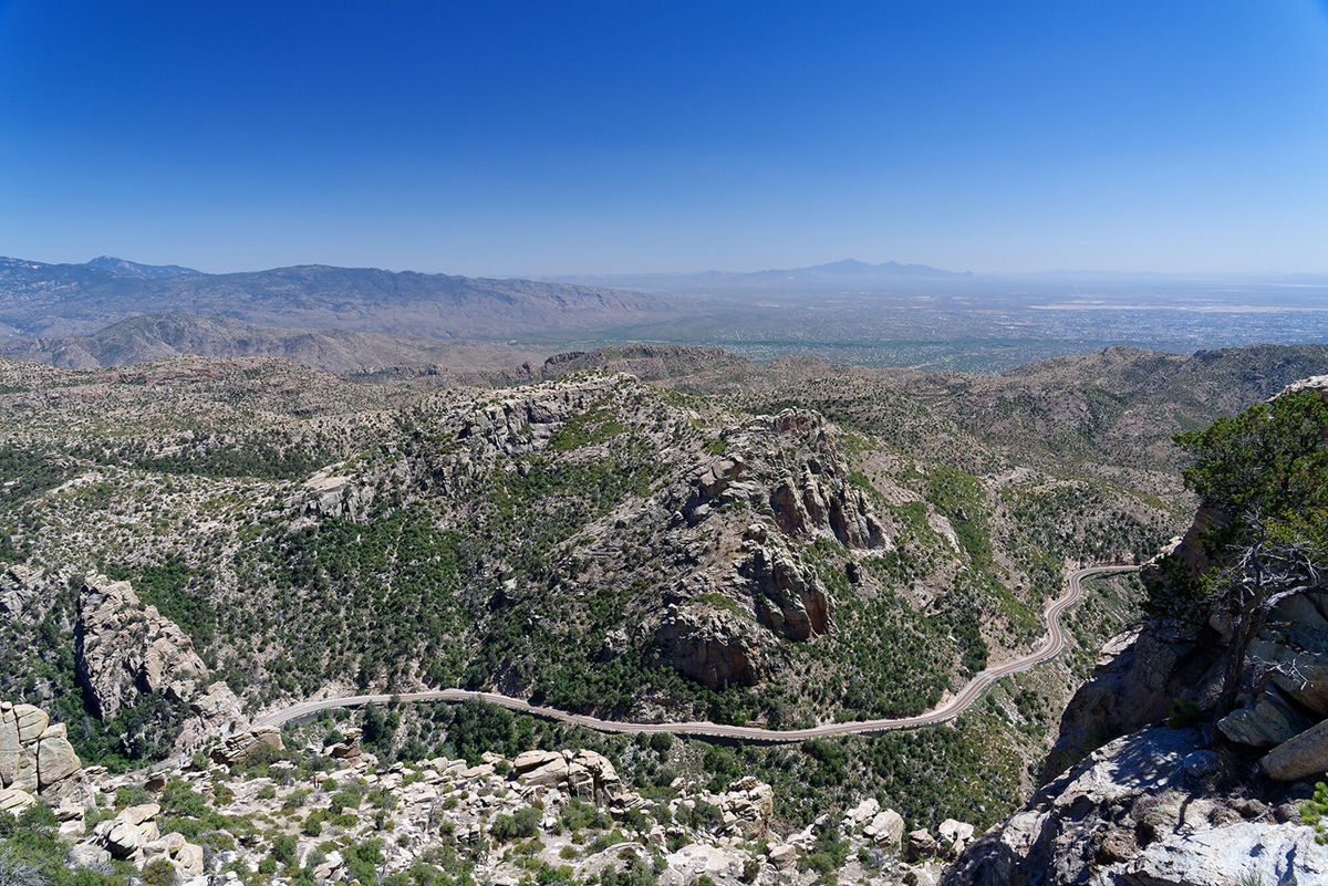 <i>Alamy</i><br/>The scenic Mt. Lemmon Highway near Tucson