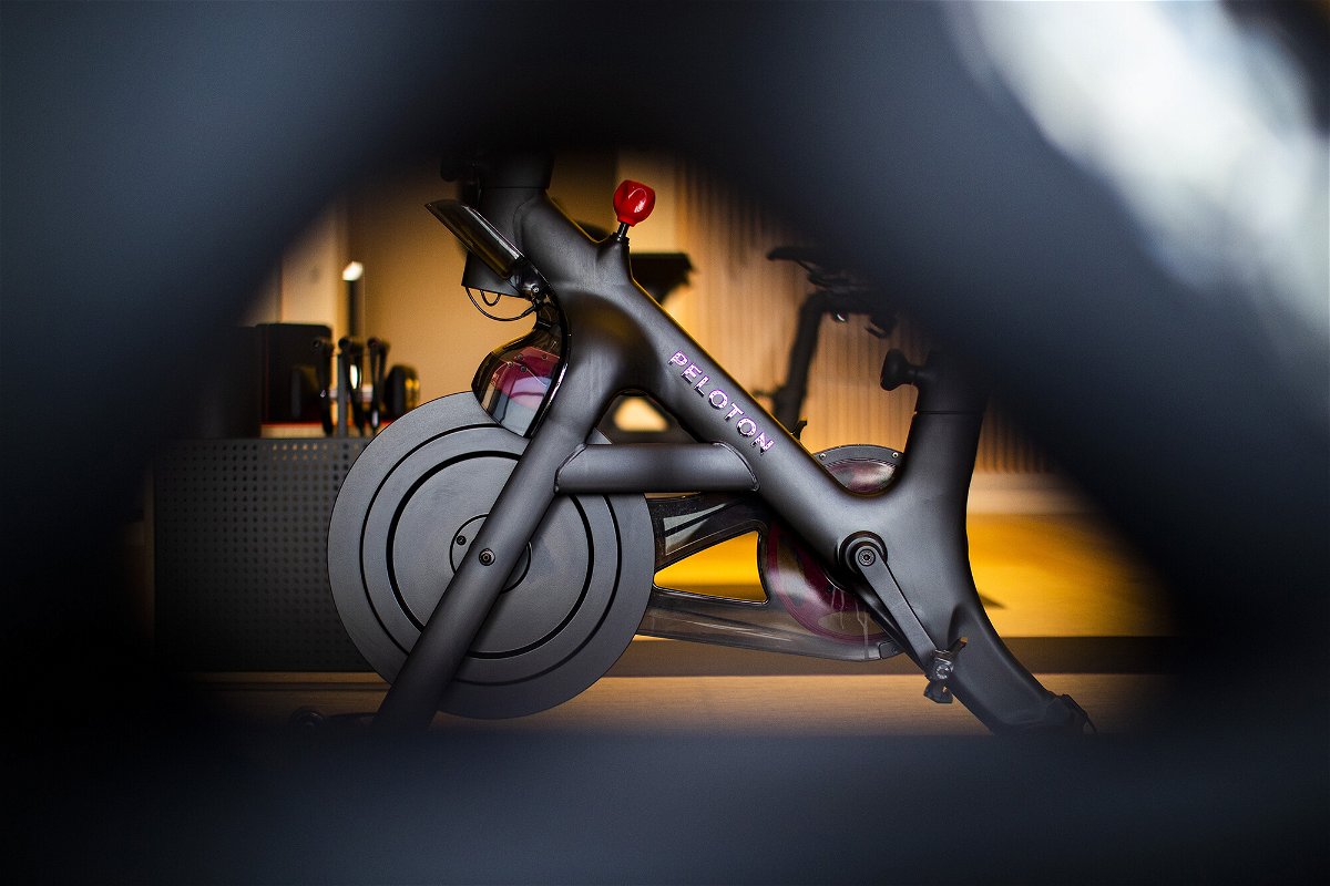<i>Adam Glanzman/Bloomberg/Getty Images</i><br/>A Peloton stationary bike for sale at the company's showroom in Dedham