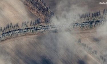 New satellite images show a more than three-mile-long Russian military convoy on a roadway that heads toward the capital city.