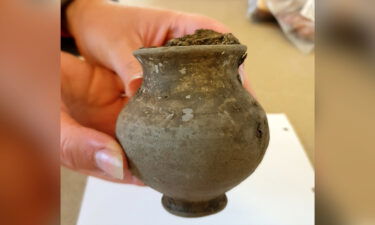 A complete Roman pot was uncovered during the dig.