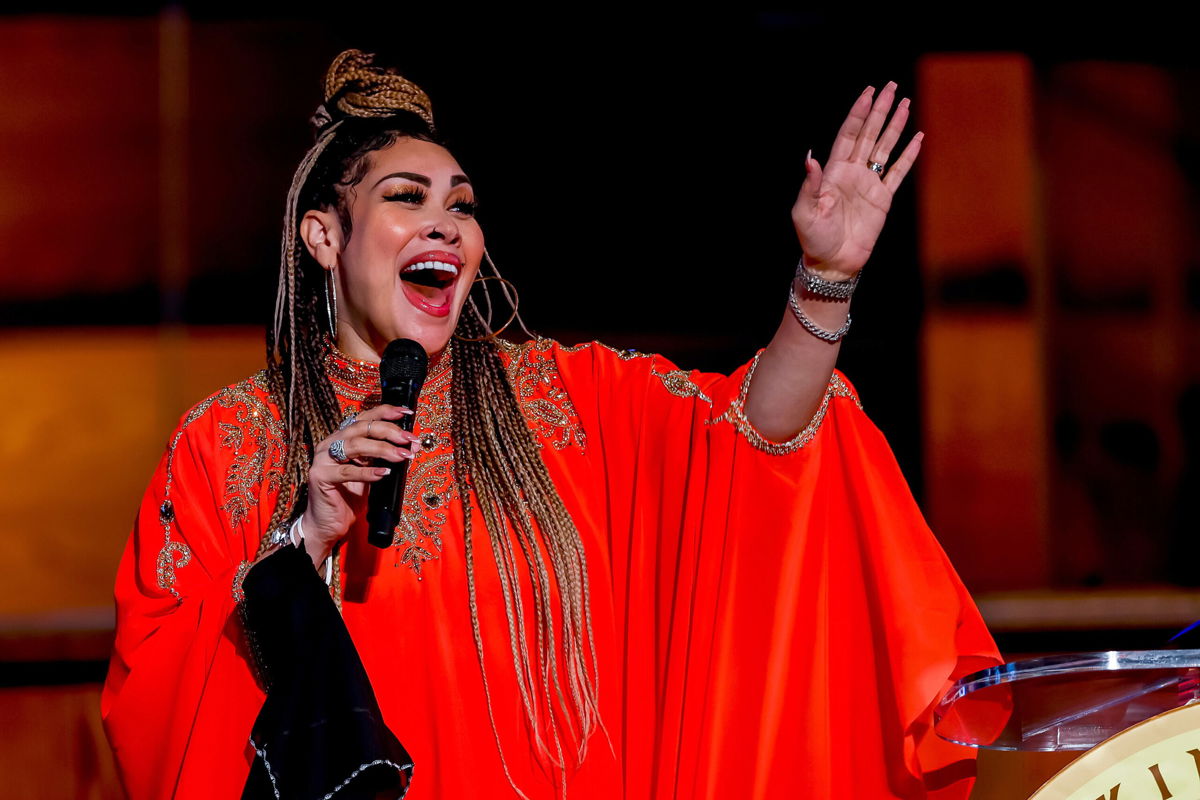 <i>Erik S Lesser/EPA-EFE/Shutterstock</i><br/>Keke Wyatt performs during the Martin Luther King Jr. Beloved Community Service at Ebenezer Baptist Church in Atlanta