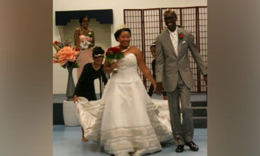 Schereéya and Anton on their wedding day.