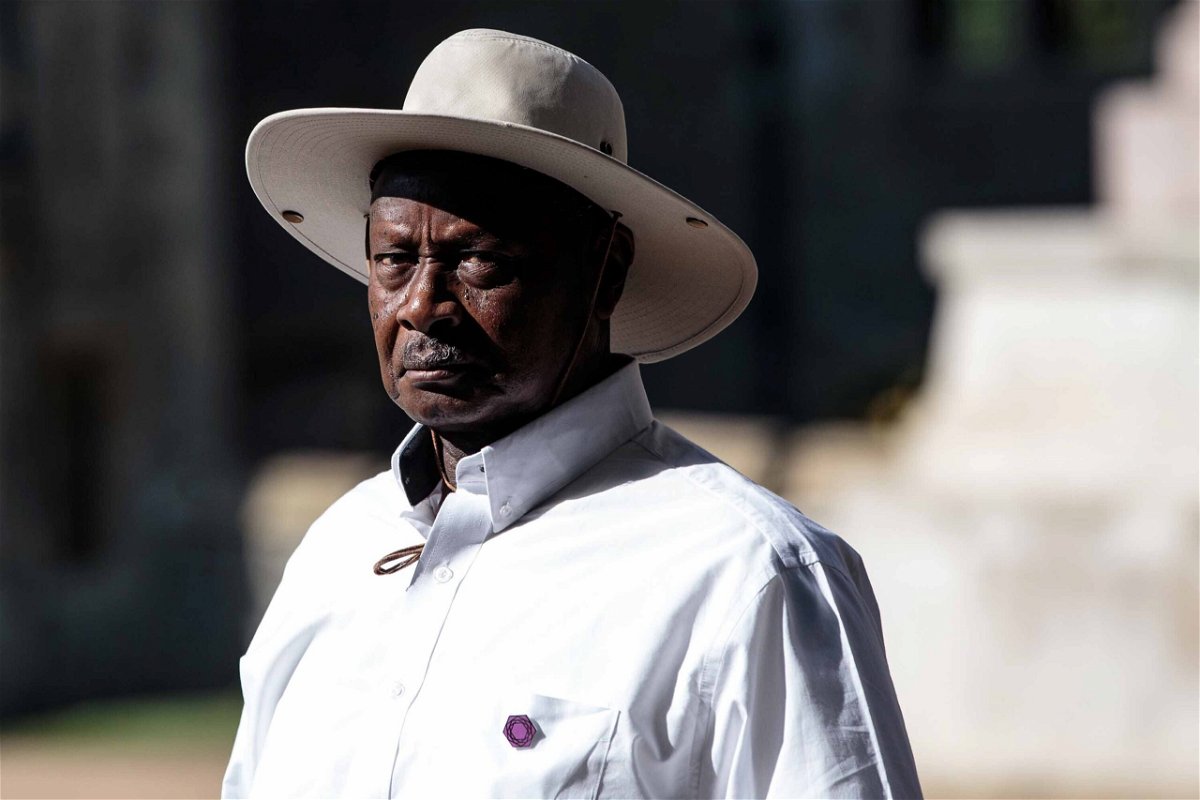 <i>Jack Taylor/Getty Images</i><br/>President of Uganda Yoweri Museveni seen on April 20